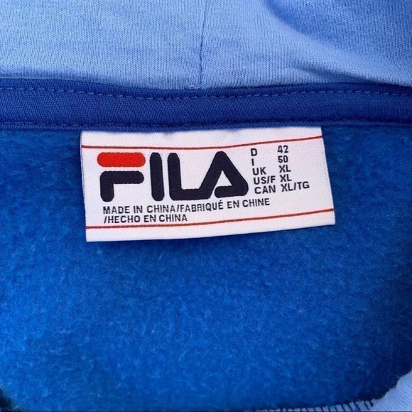 ☀️ FILA TWO-TONED CROPPED HOODIE | XL  #FML130020 - Picture 7 of 9
